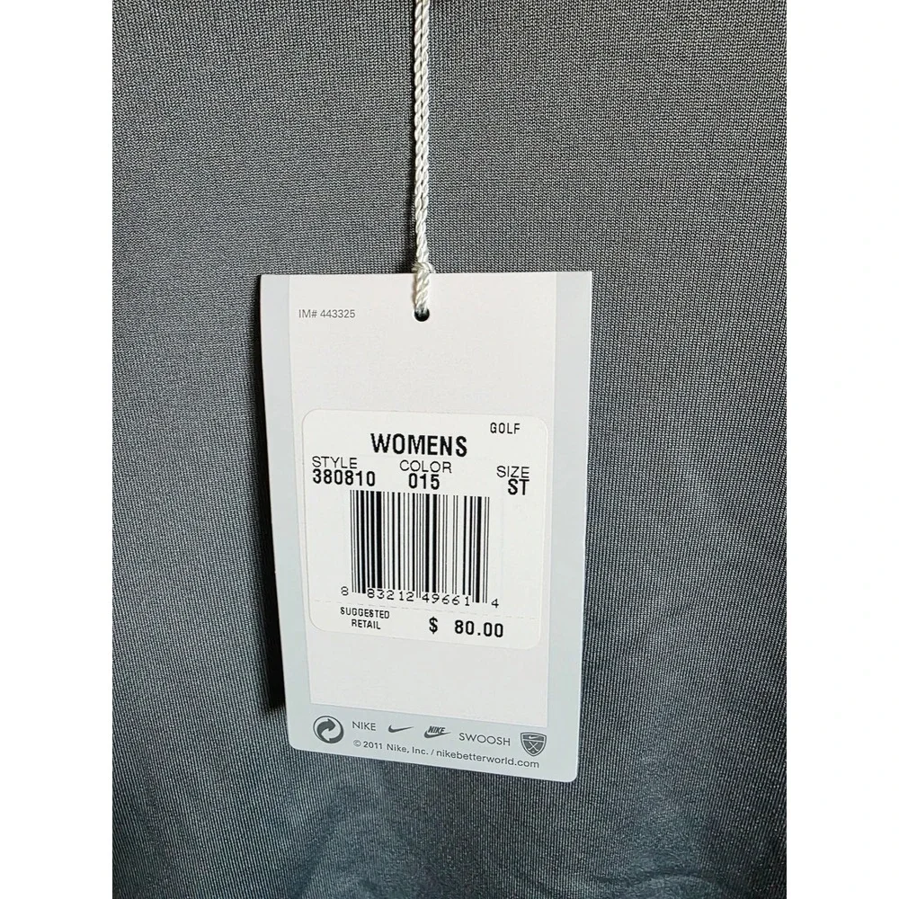 Nike Dri Fit Women's S Tall Golf Long Sleeve‎ Mock Neck Shirt Gray ST NWT $80